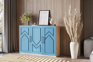 Комод Эверест - 3 МДФ Аквамарин