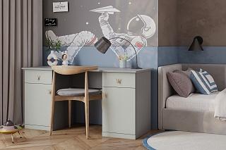 Письменный стол Банни - 6 МДФ Светло-Серый