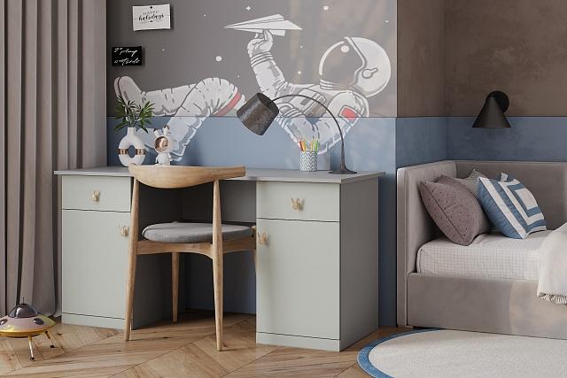 Письменный стол Банни - 6 МДФ Светло-Серый