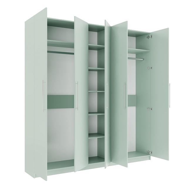Шкаф распашной Калифорния - 5 Пастельный Зеленый