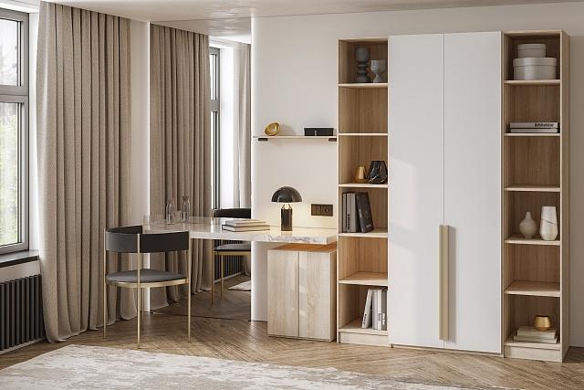 Шкаф распашной Хейсон - 24 Дуб Сонома / Белый