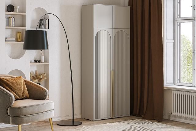 Шкаф распашной Рослин - 2 с антресолью Кашемир