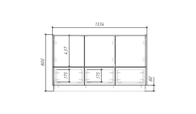 Комод Exeed - 3 Белый