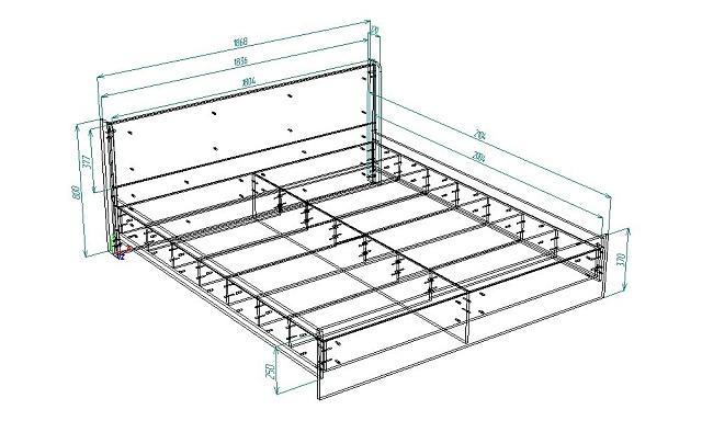 Кровать Алина 1800