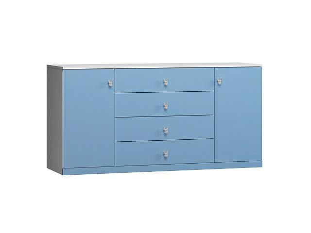 Детская стенка Банни - 9 МДФ Пастельно-Синий