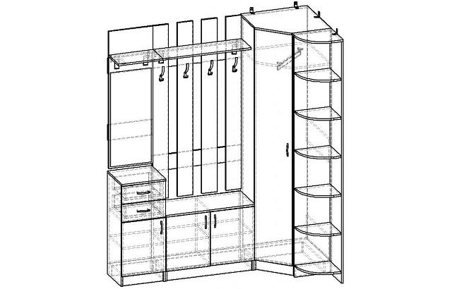 Прихожая Горизонт - 13 МДФ