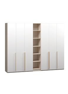 Шкаф распашной Хейсон - 12 Дуб Сонома / Белый