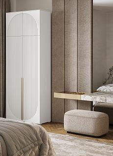 Шкаф распашной Брей - 1 с антресолью Белый