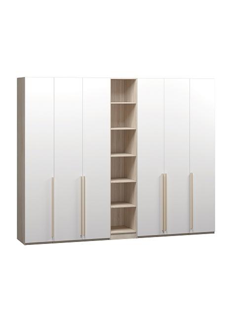 Шкаф распашной Хейсон - 12 Дуб Сонома / Белый