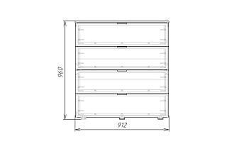 Комод Тоди - 4 Белый
