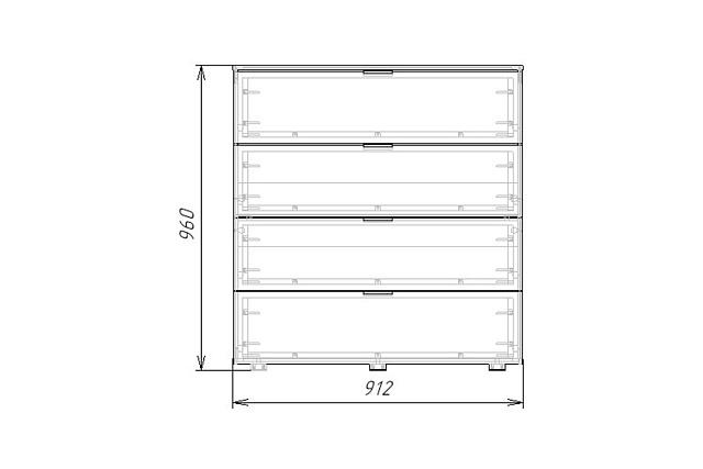 Комод Салерно NEW 4 Графит