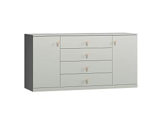 Комод Банни - 3 МДФ Светло-Серый