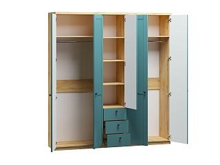 Шкаф распашной София РАХ - 13 МДФ Аквамарин