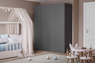 Шкаф распашной Стрекоза - 4 МДФ Графит