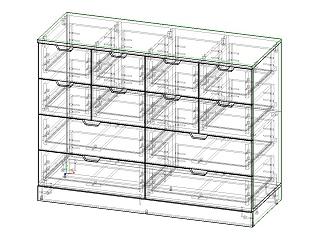 Комод Генри - 15 МДФ Белый