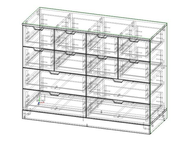 Комод Генри - 15 МДФ Белый
