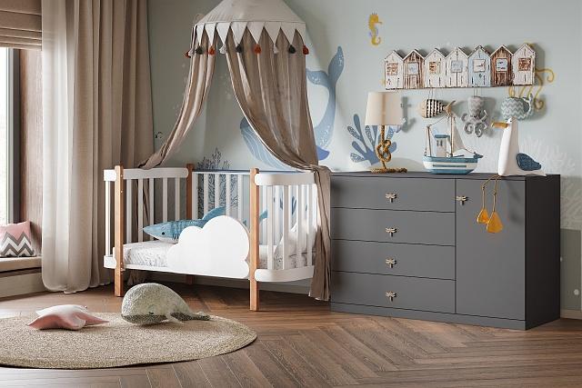 Комод Стрекоза - 2 МДФ Графит