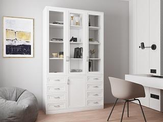 Книжный шкаф Библиограф - 3 №9 Белый