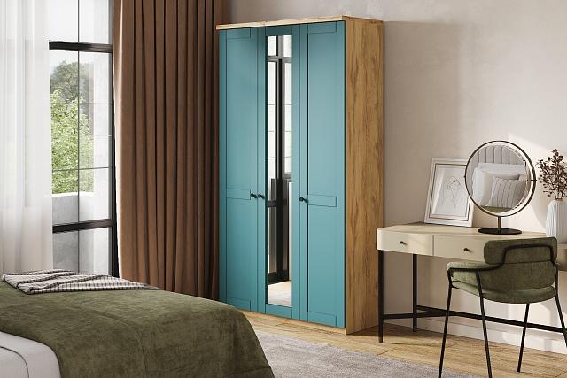 Шкаф распашной София РАХ - 6 МДФ Аквамарин