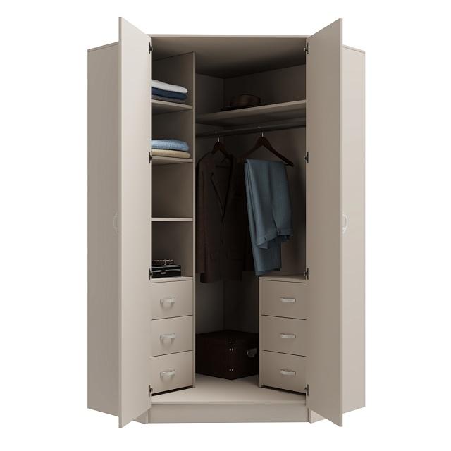 Шкаф угловой Алиса - 4 Кашемир