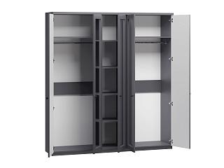 Шкаф распашной София РАХ - 9 МДФ Графит