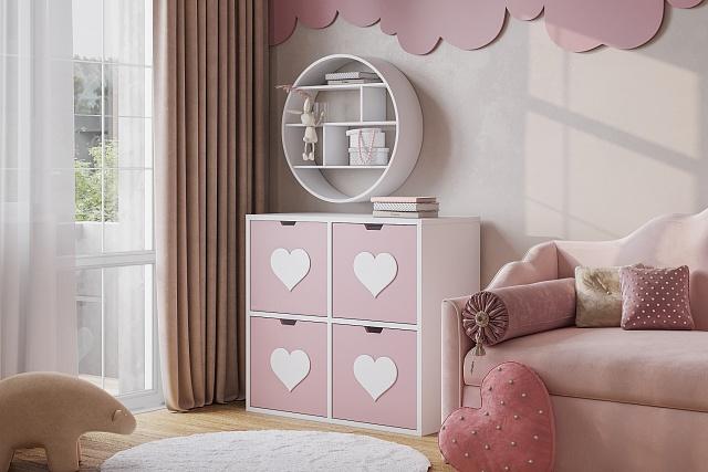 Стеллаж Kids - 1 Розовый Лайт