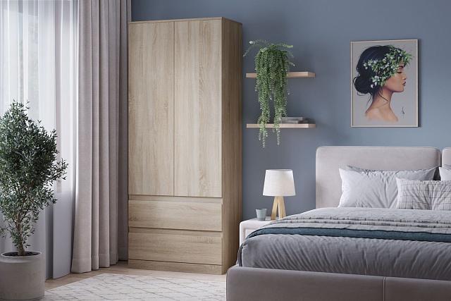 Шкаф распашной Мальм - 2 Дуб Сонома