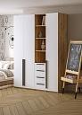 Шкаф распашной Хейсон - 20 Дуб Золотистый / Белый