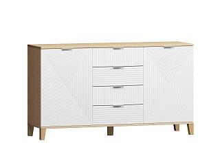 Комод Марвин 25.1 фрезеровка 8 Белый