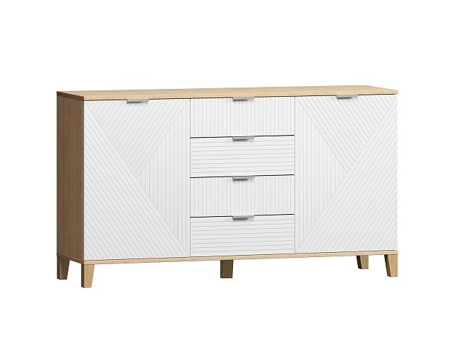 Комод Марвин 25.1 фрезеровка 8 Белый