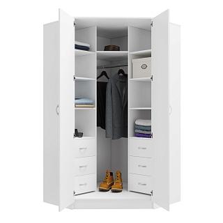 Шкаф угловой Алиса - 3 Белый