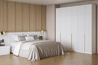 Шкаф распашной Монро - 6 с антресолью Белый