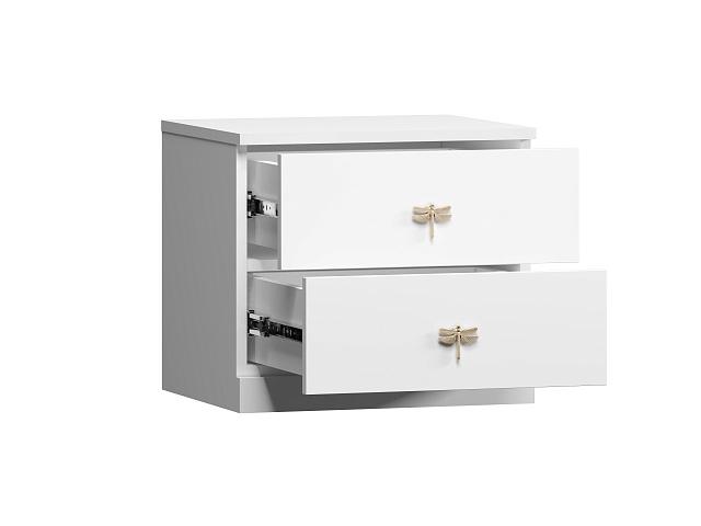 Тумба прикроватная Стрекоза - 3 МДФ Белый