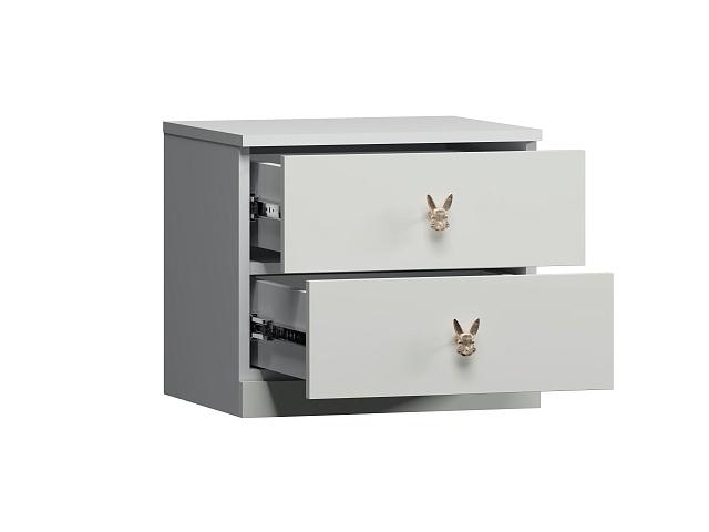 Тумба прикроватная Банни - 3 МДФ Светло-Серый