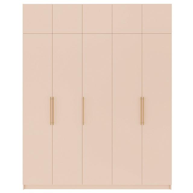 Шкаф распашной Калифорния - 5 с антресолью Сатин