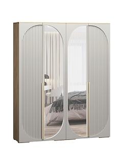 Шкаф распашной Брей - 2.1 Дуб Золотистый / Кашемир