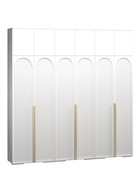 Шкаф распашной Рослин - 6 с антресолью Белый