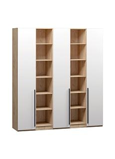 Шкаф распашной Хейсон - 14 Дуб Золотистый / Белый