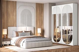 Шкаф распашной Брей - 2.2 с антресолью Белый