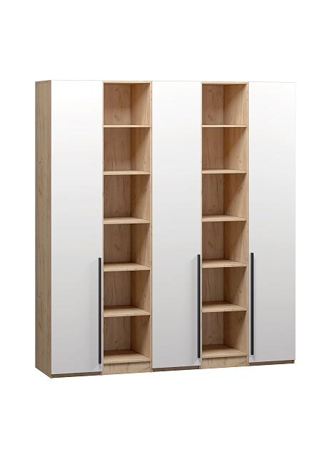 Шкаф распашной Хейсон - 14 Дуб Золотистый / Белый