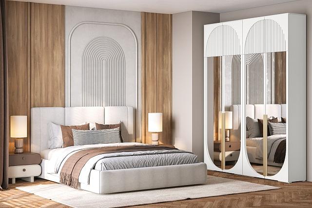 Шкаф распашной Брей - 2.2 с антресолью Белый