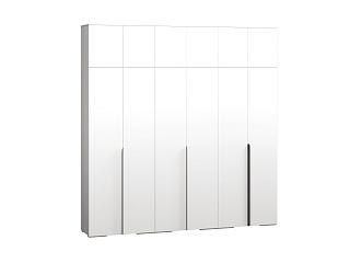 Шкаф распашной Солфорд - 6 с антресолью Белый