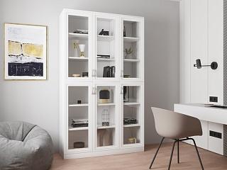 Книжный шкаф Библиограф - 3 №2 Белый