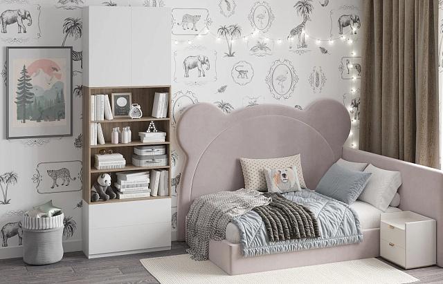 Стеллаж Олли - 3 с дверцей Дуб Сонома