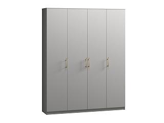 Шкаф распашной Хелена - 4 Шиншилла Серая