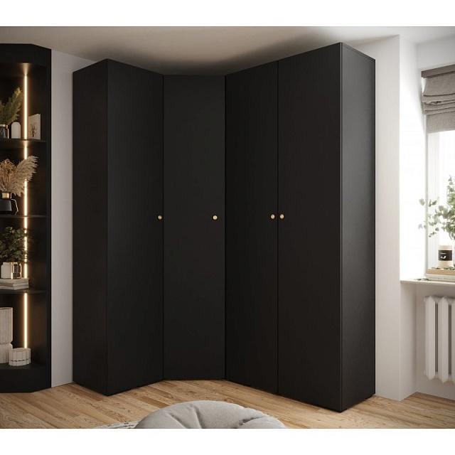 Шкаф угловой Люксор - 4 Черный