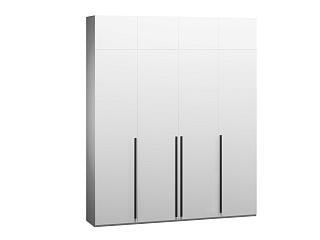 Шкаф распашной Лорена Пакс - 4 с антресолью Белый