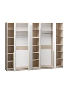 Шкаф распашной Хейсон - 11 Дуб Сонома / Белый