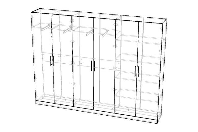 Шкаф распашной Дольче - 6 МДФ Лотос