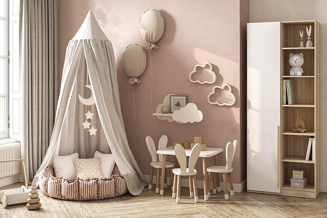 Шкаф распашной Хейсон - 27 Дуб Сонома / Белый